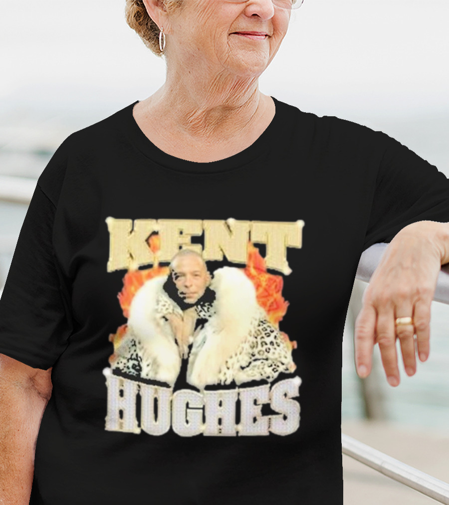 Kent Hughes Fur Coat With Flames T-Shirt