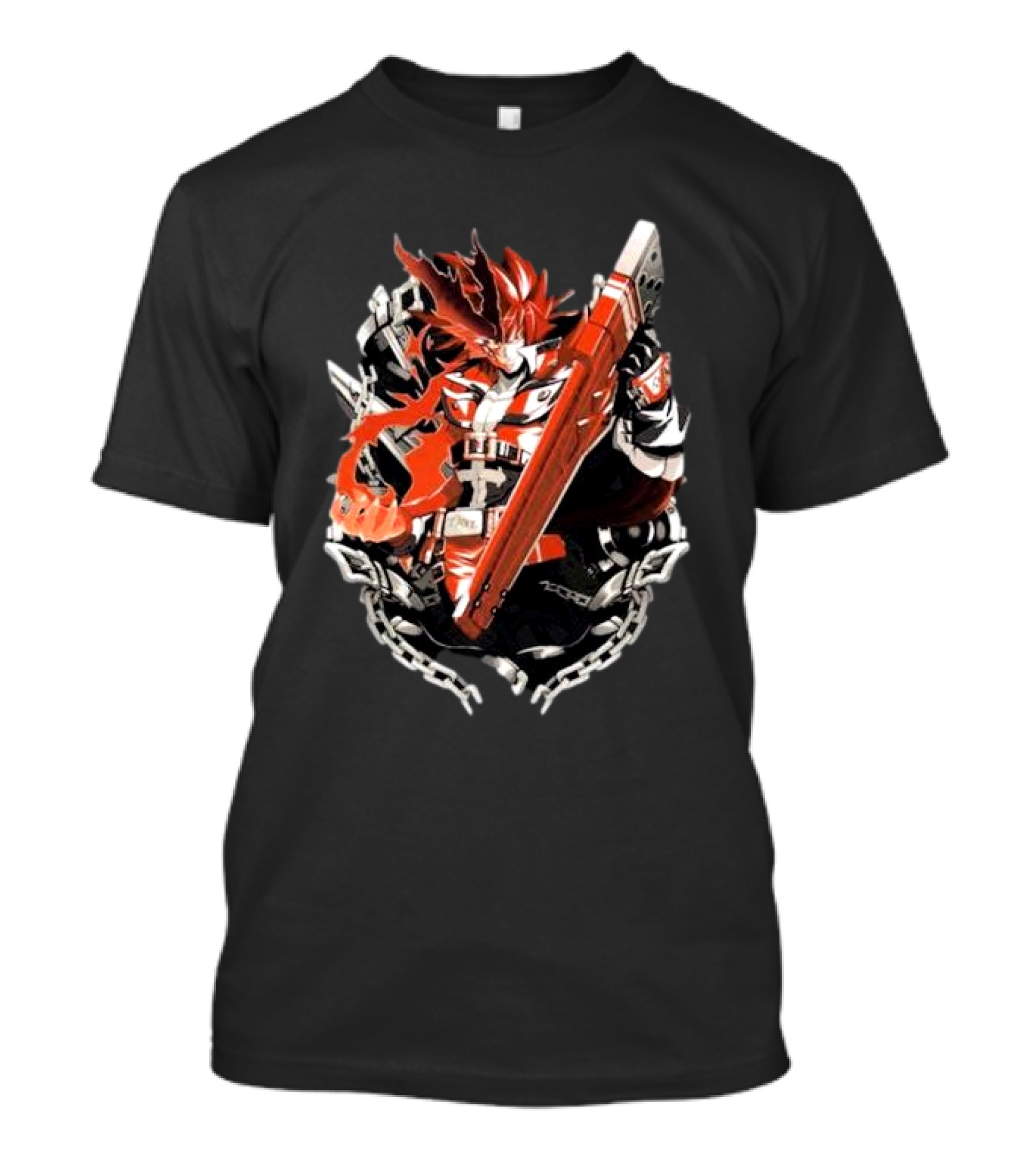 Guilty Gear Sol Badguy Iconic Red Sword Battler T-Shirt