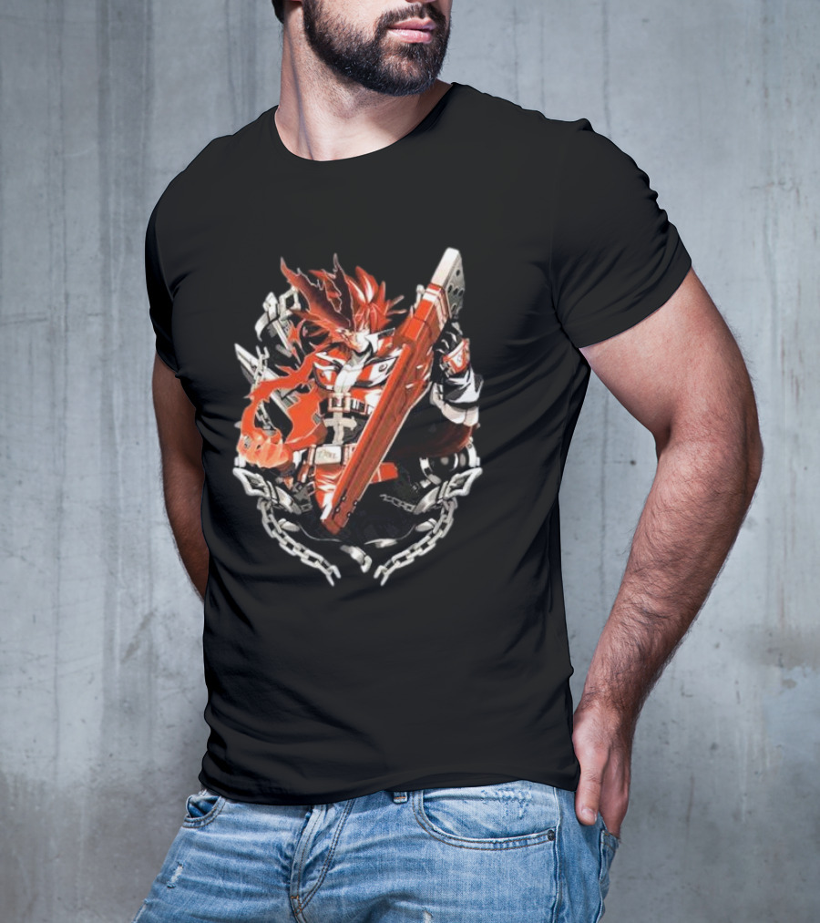 Guilty Gear Sol Badguy Iconic Red Sword Battler T-Shirt