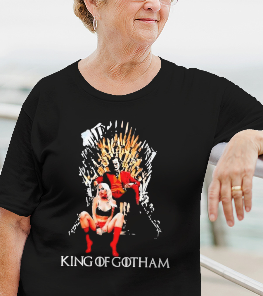Joker And Harley Quinn King Of Gotham Throne T-Shirt