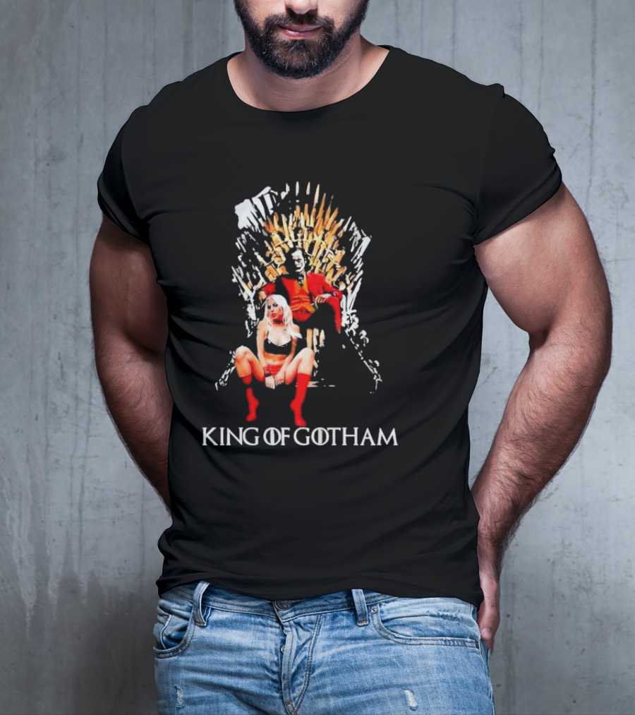 Joker And Harley Quinn King Of Gotham Throne T-Shirt