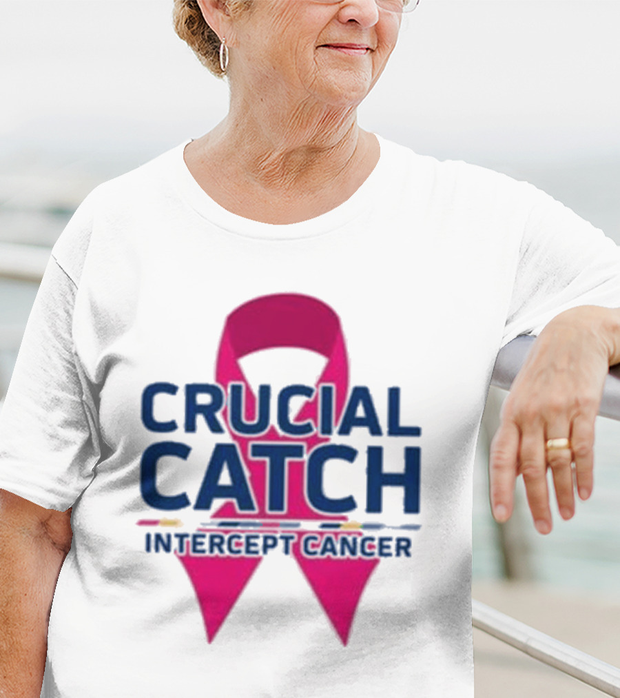 Crucial Catch Intercept Cancer Pink T-Shirt