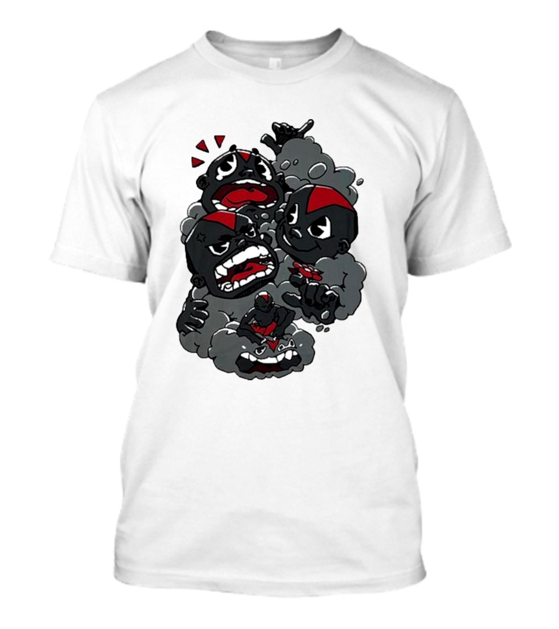 Lil Darkie Emotional Expressions Character Faces Joystick T-Shirt