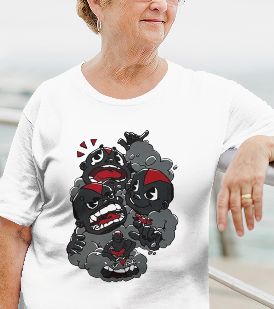 Lil Darkie Emotional Expressions Character Faces Joystick T-Shirt