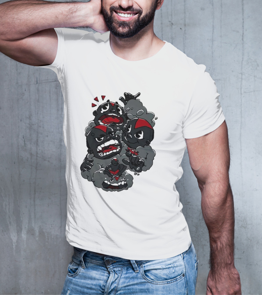 Lil Darkie Emotional Expressions Character Faces Joystick T-Shirt