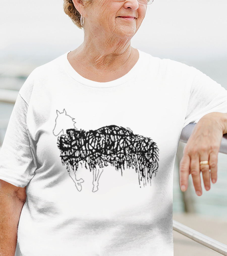 Sanguisugabogg Pony Cover Abstract Dripping Horse T-Shirt