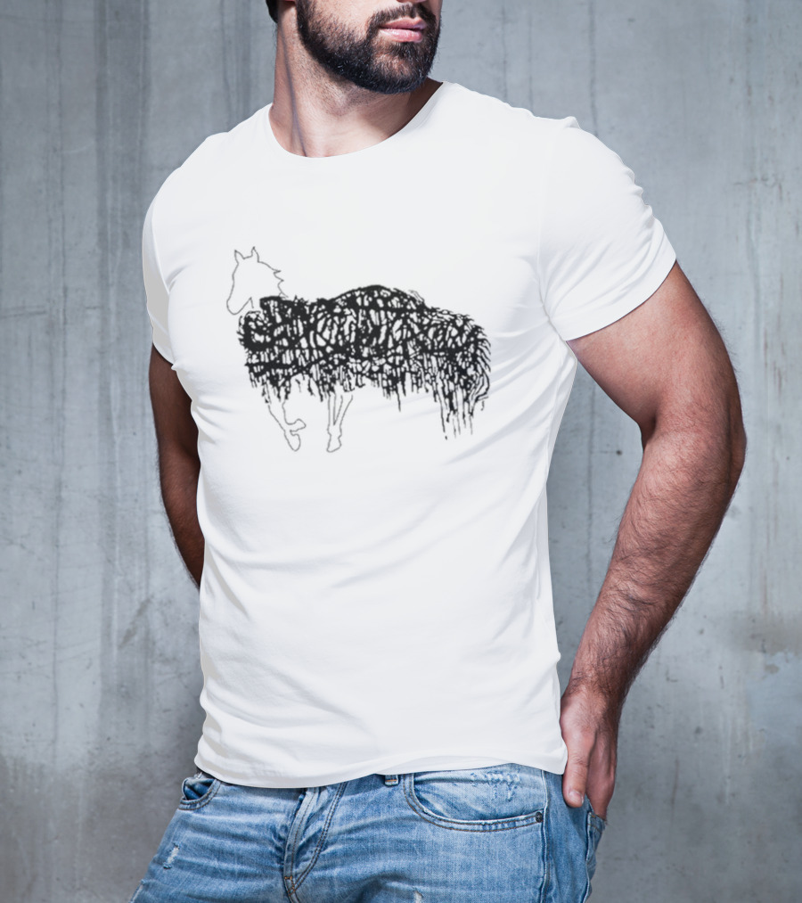 Sanguisugabogg Pony Cover Abstract Dripping Horse T-Shirt