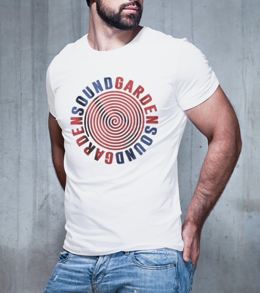 Soundgarden Spiral Red Blue Vintage T-Shirt