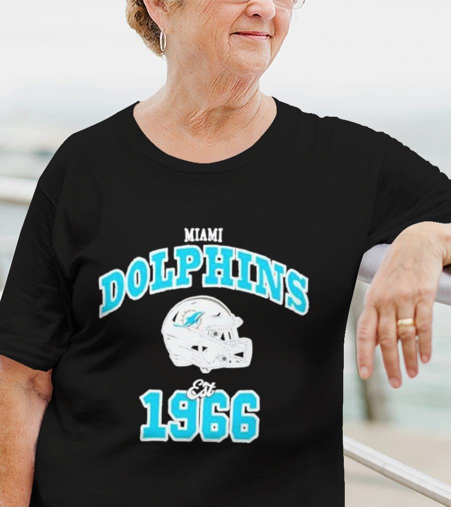Miami Dolphins Est 1966 Aleali May Collaboration T-Shirt