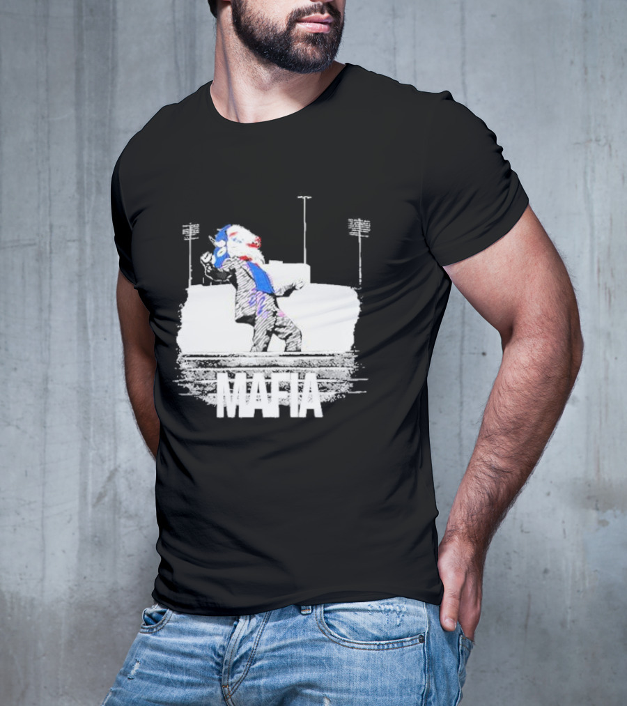 Put On A Happy Face Mafia Buffalo Bills Stadium Steps T-Shirt