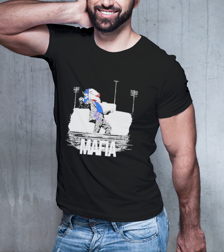Put On A Happy Face Mafia Buffalo Bills Stadium Steps T-Shirt