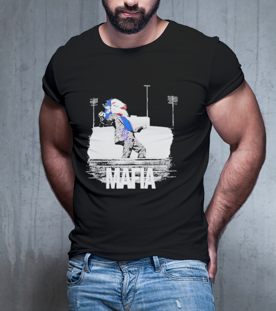 Put On A Happy Face Mafia Buffalo Bills Stadium Steps T-Shirt