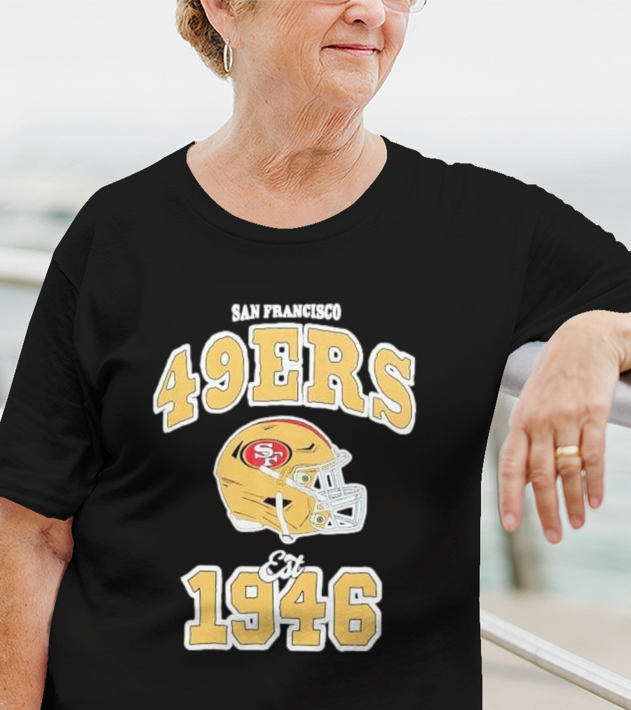 San Francisco 49ers Est 1946 Aleali May Helmet T-Shirt