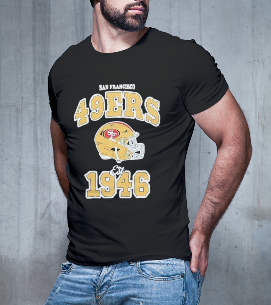 San Francisco 49ers Est 1946 Aleali May Helmet T-Shirt