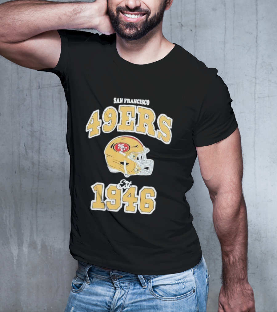 San Francisco 49ers Est 1946 Aleali May Helmet T-Shirt