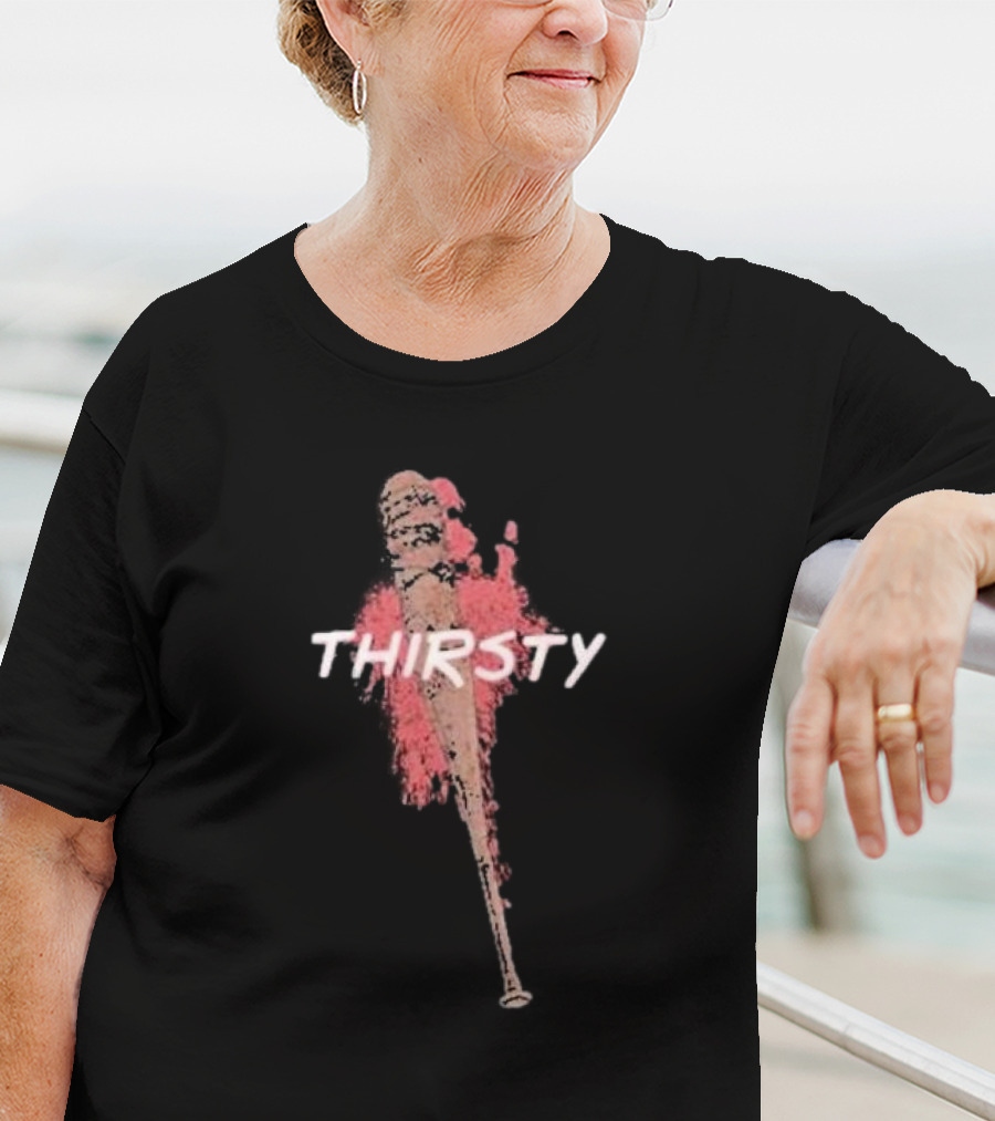 Skybound The Walking Dead Lucille Thirsty Blood Splatter Baseball Bat T-Shirt