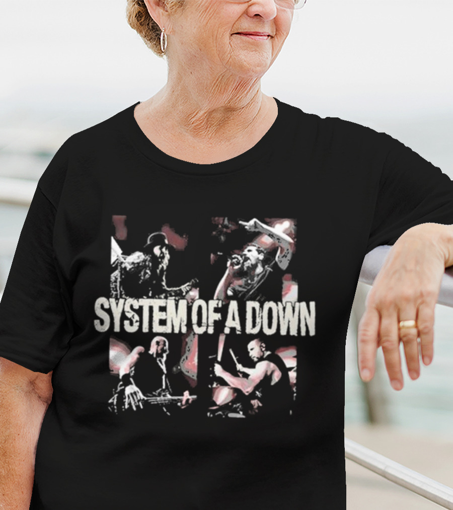 System Of A Down Band Performance Collage T-Shirt