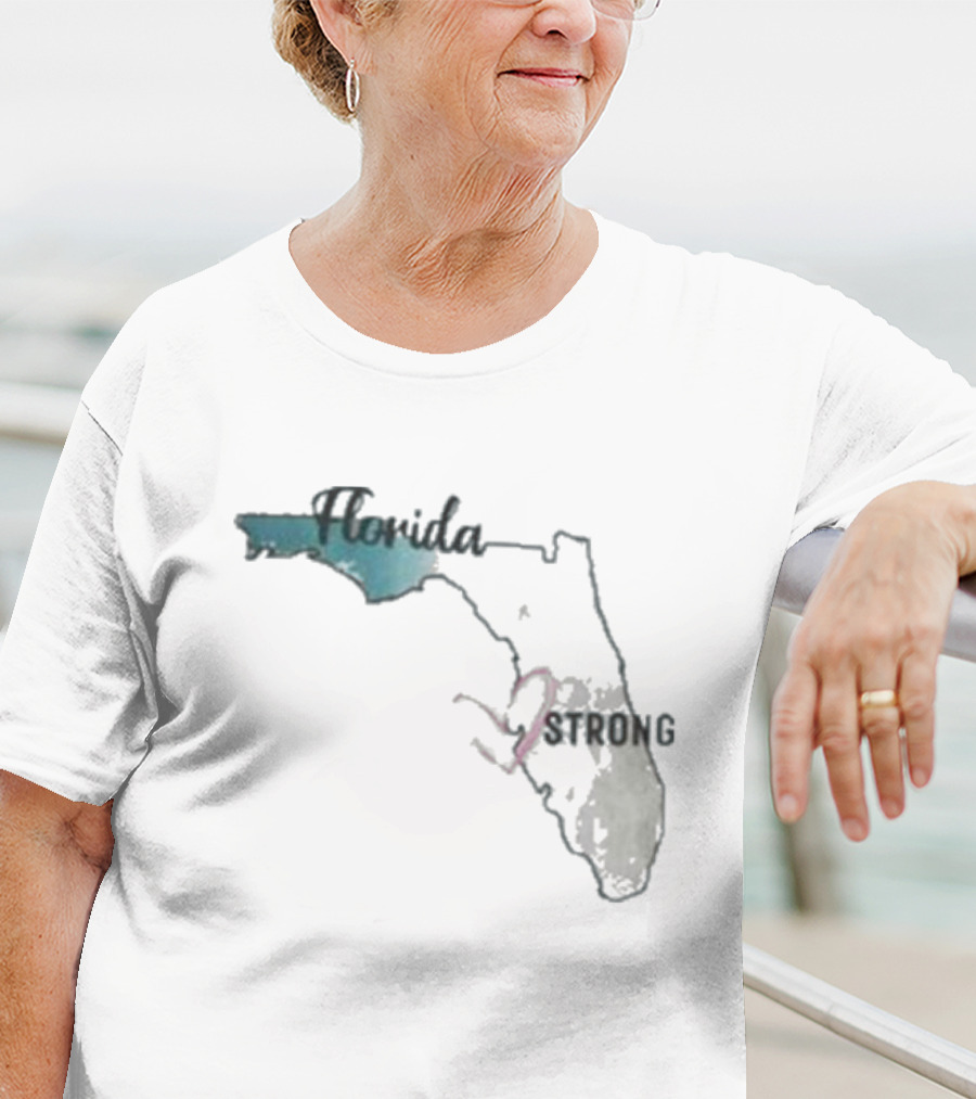 Hurricane Milton Florida Strong Map T-Shirt