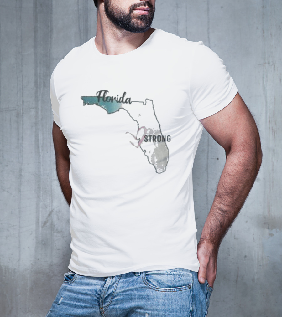 Hurricane Milton Florida Strong Map T-Shirt