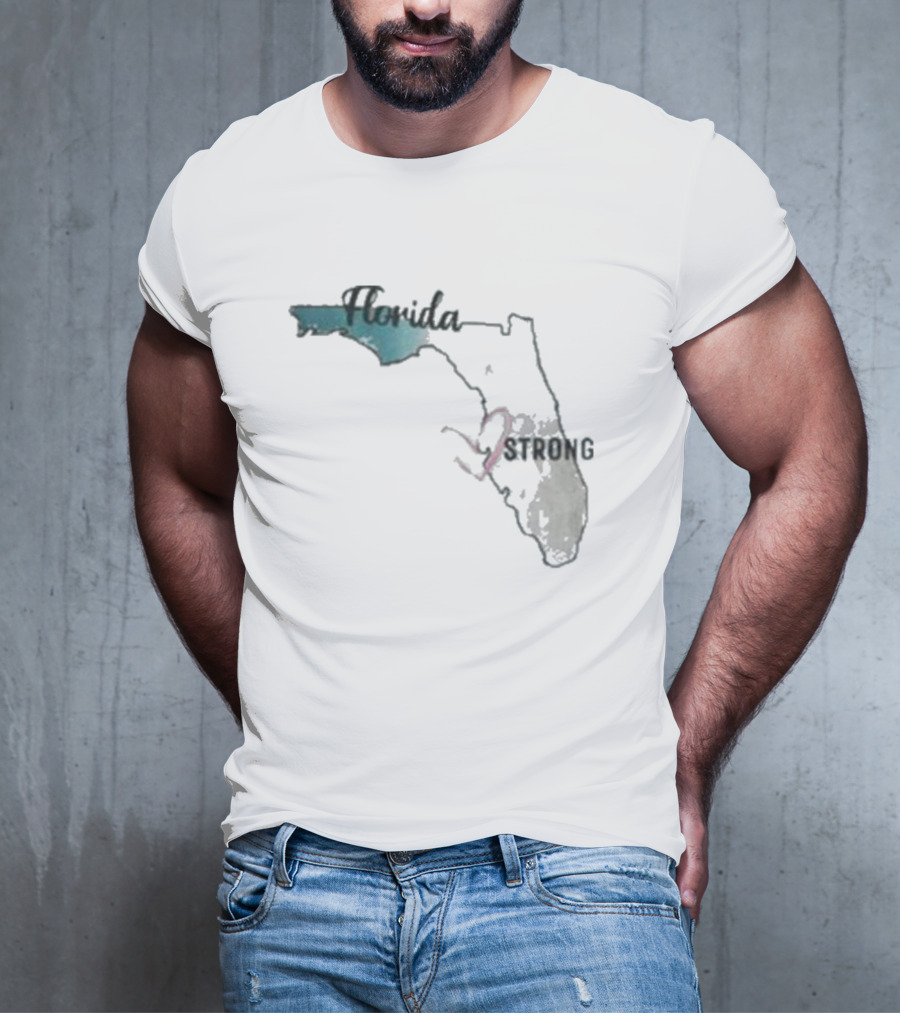 Hurricane Milton Florida Strong Map T-Shirt
