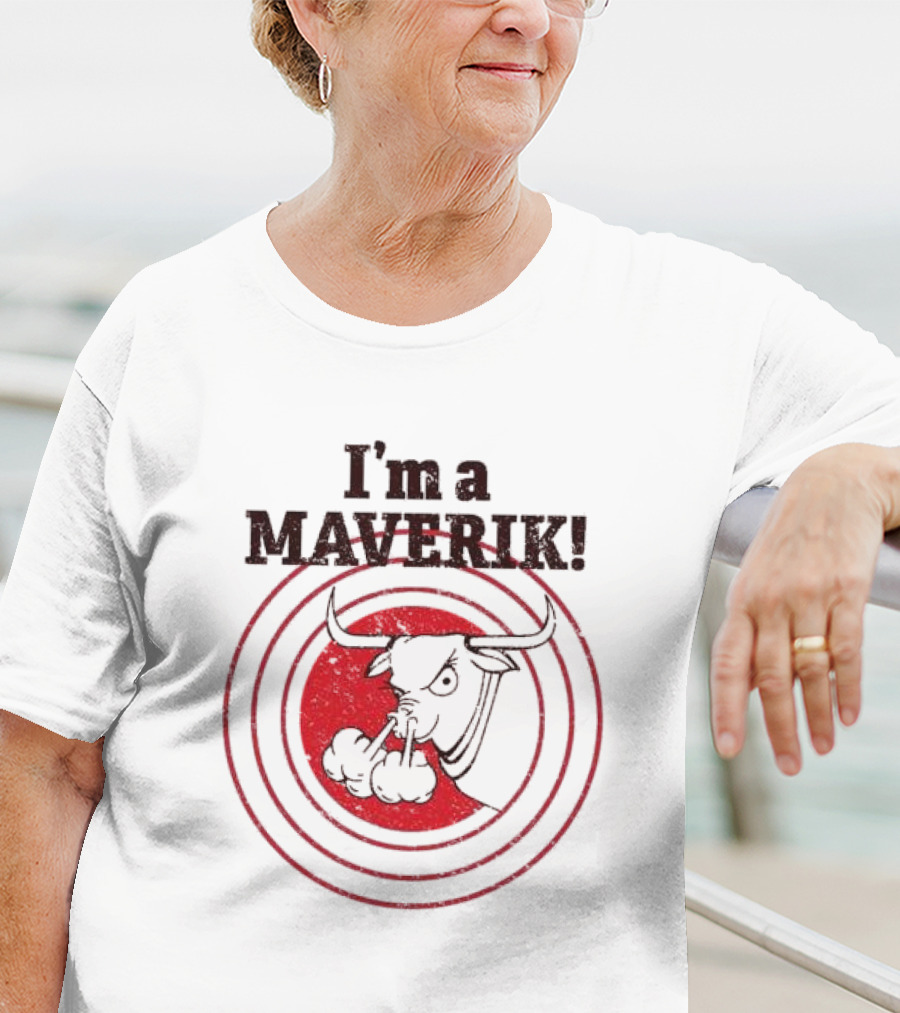 Retro I'm A Maverik Bull With Red Circle Target T-Shirt