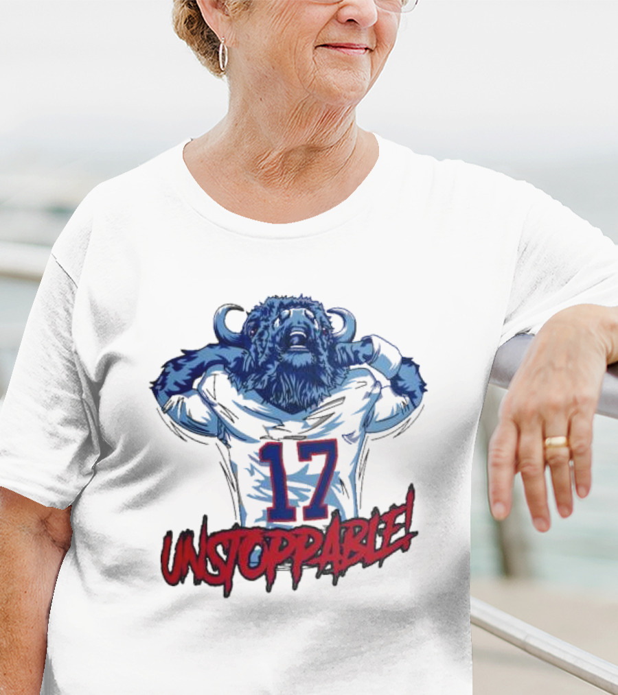 Unstoppable 17 Buffalo Bills Mascot Sports T-Shirt