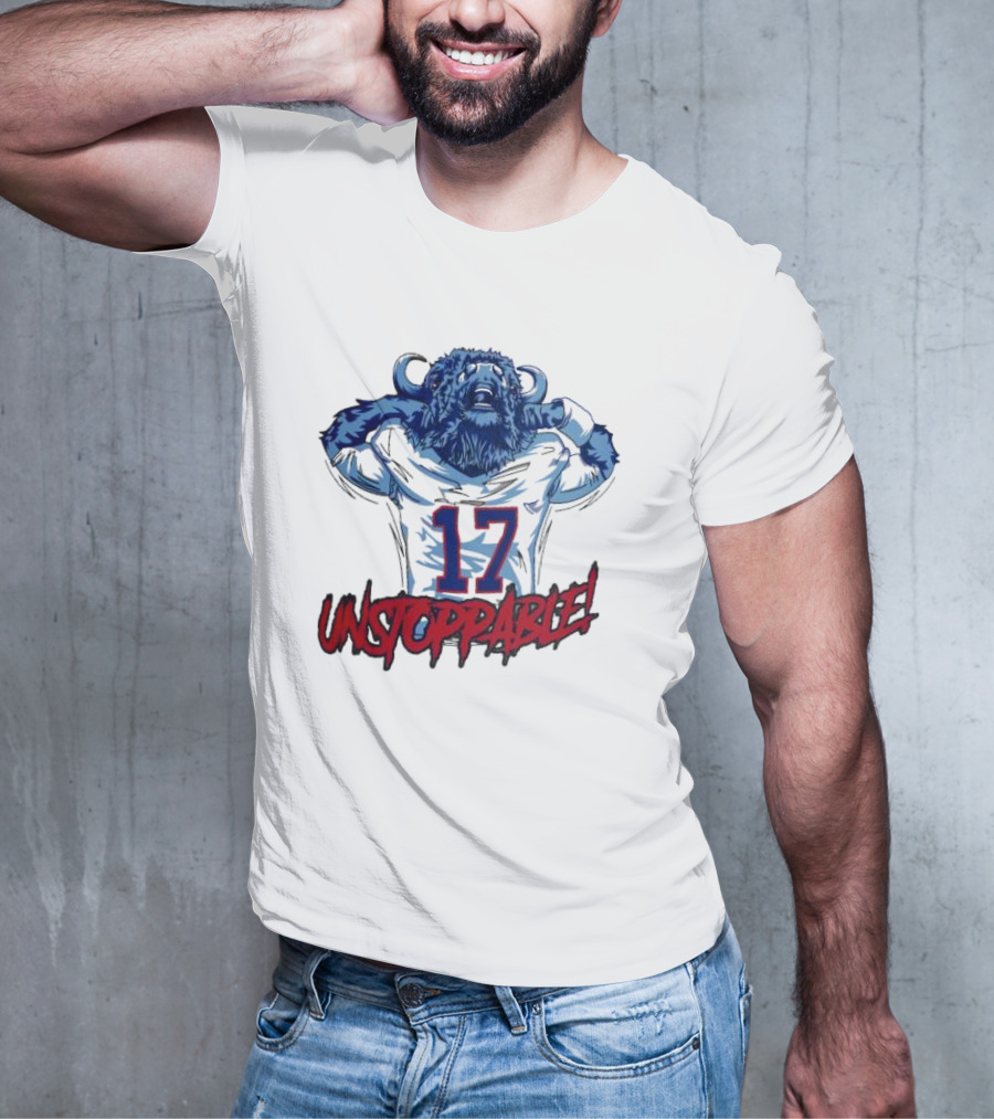 Unstoppable 17 Buffalo Bills Mascot Sports T-Shirt