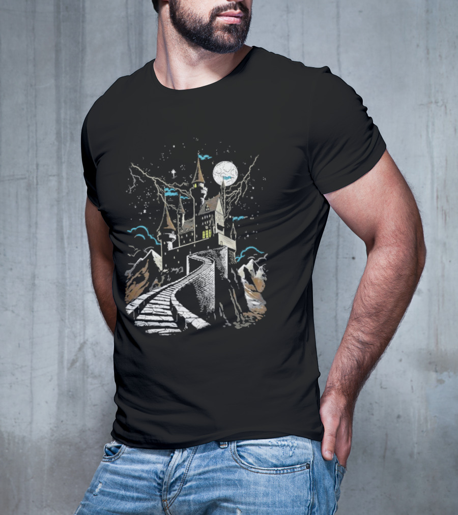 Dark Keep Moonlit Castle Vintage Intotheam T-Shirt