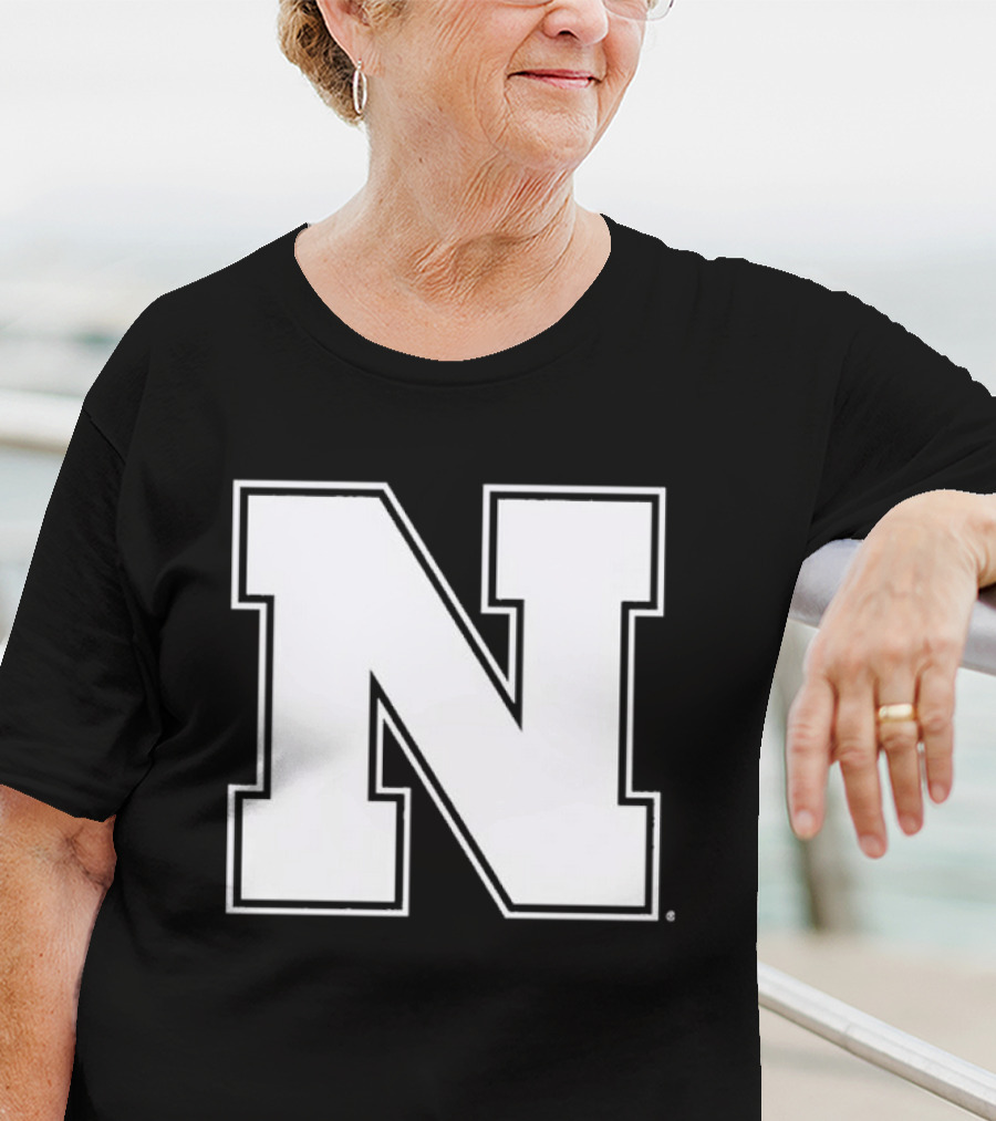 NE Logo Heavyweight Charcoal N Emblem T-Shirt