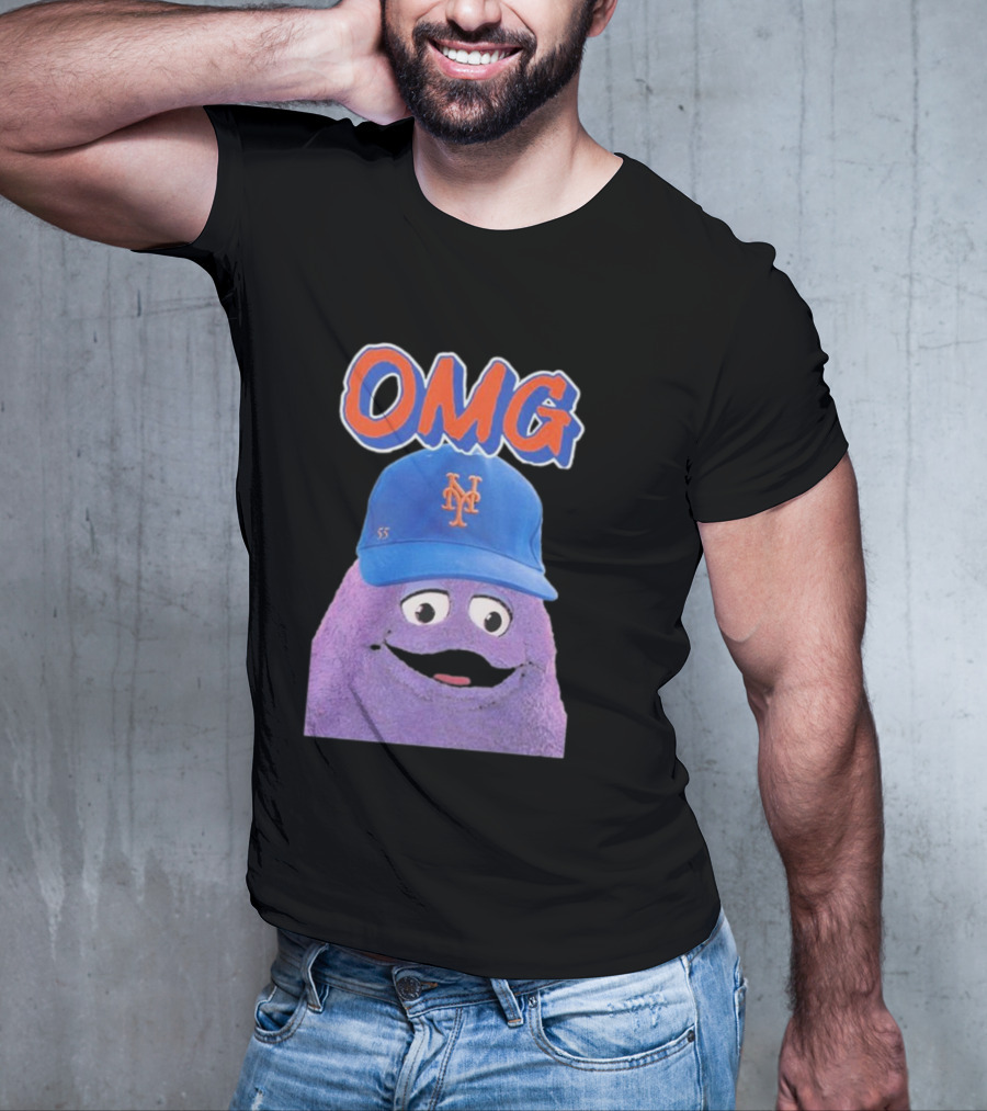 OMG Grimace Mets Cap 55 T-Shirt
