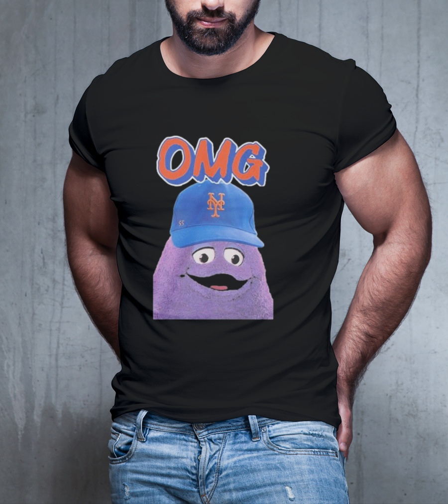 OMG Grimace Mets Cap 55 T-Shirt
