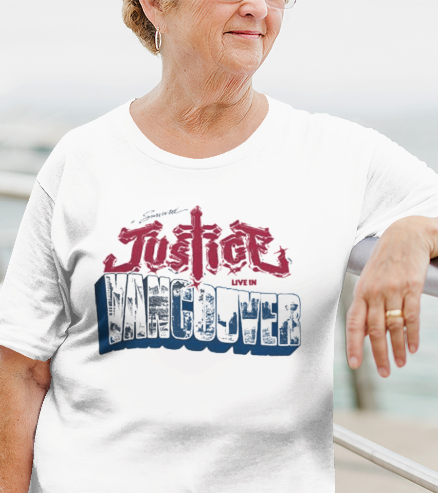 Justice Live In Vancouver Official Concert Event T-Shirt