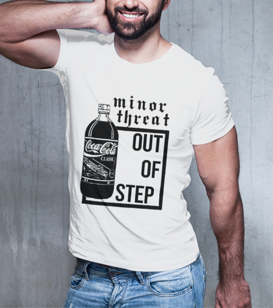 Minor Threat Out Of Step Coca Cola Classic Mockup T-Shirt