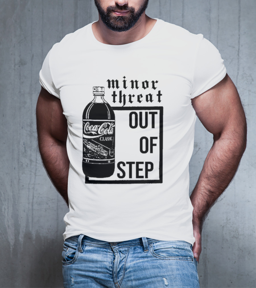 Minor Threat Out Of Step Coca Cola Classic Mockup T-Shirt