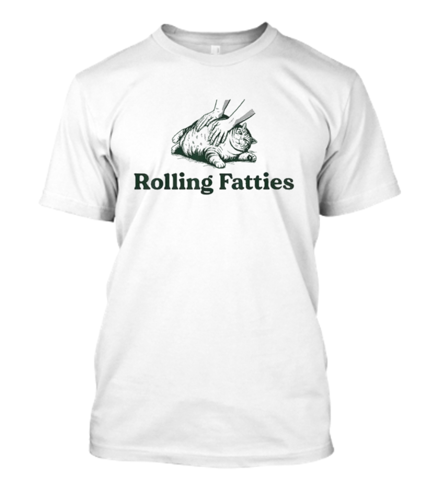 Rolling Fatties Cat Funny Cute Kitten Owner Kitty Lover T-Shirt