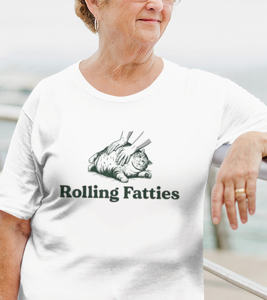 Rolling Fatties Cat Funny Cute Kitten Owner Kitty Lover T-Shirt