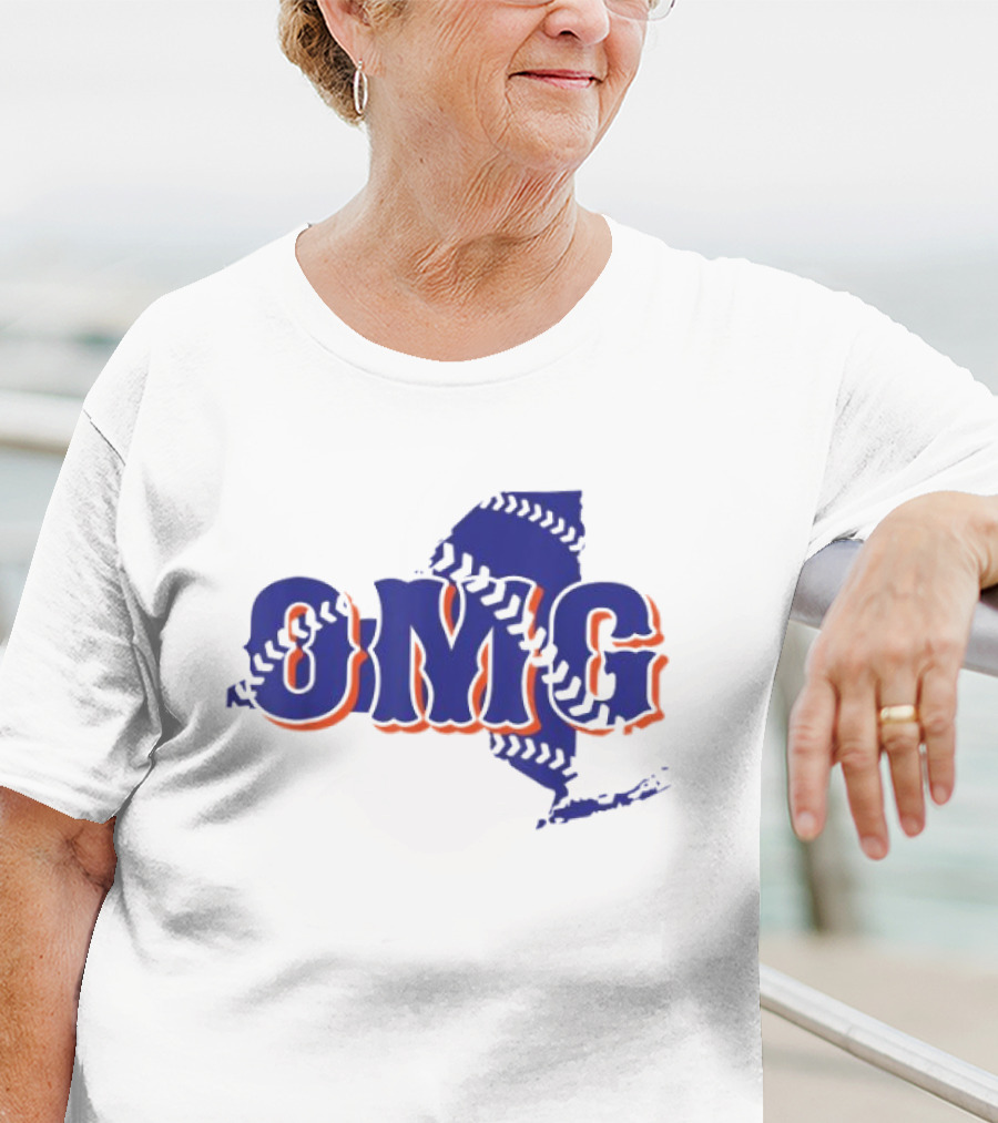 OMG Baseball Lovers OMG Baseball New York Baseball Map T-Shirt
