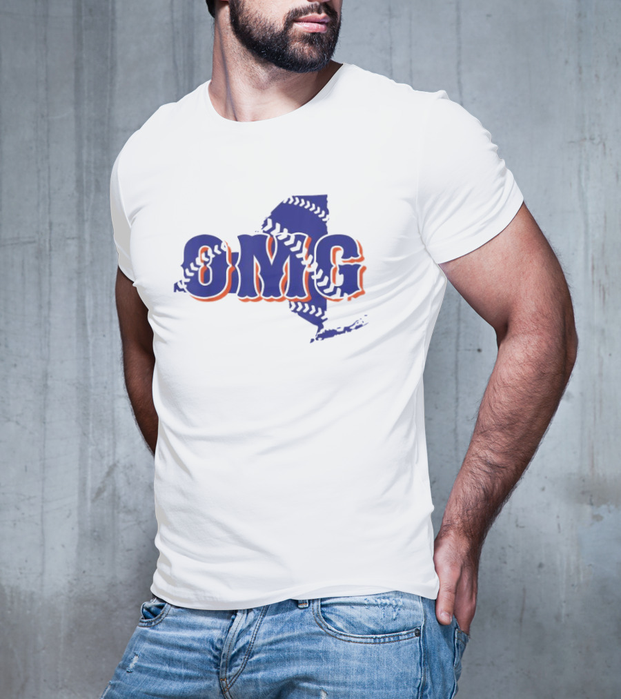 OMG Baseball Lovers OMG Baseball New York Baseball Map T-Shirt