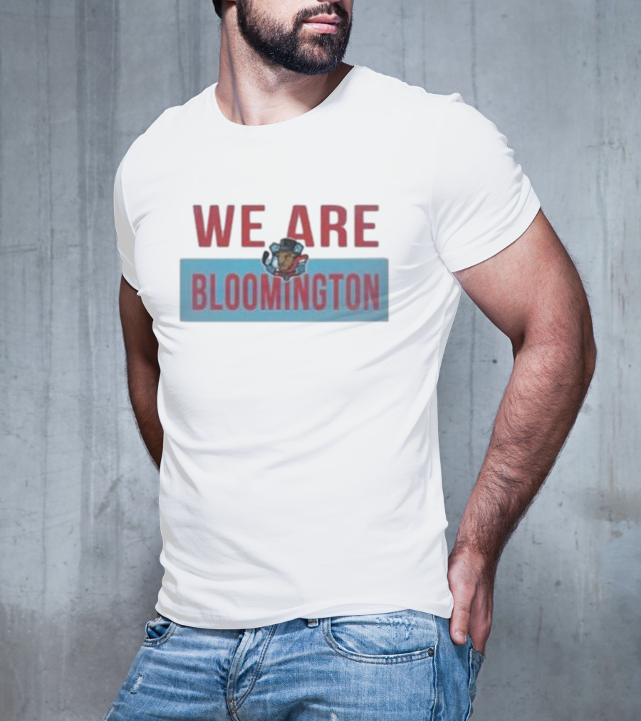 We Are Bloomington Bison State Teddy Bear Emblem T-Shirt