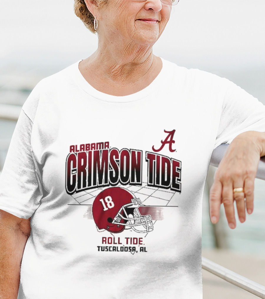 Alabama Crimson Tide Roll Tide Tuscaloosa AL Helmet 18 Football Grid T-Shirt