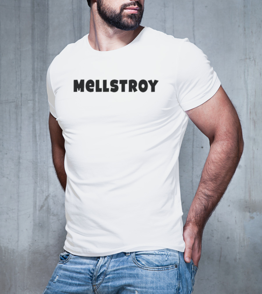 Mellstroy Text Bold Typography T-Shirt