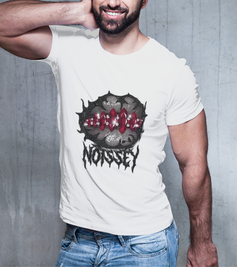 Noissey Rock Night Red Diamond Lip Print T-Shirt