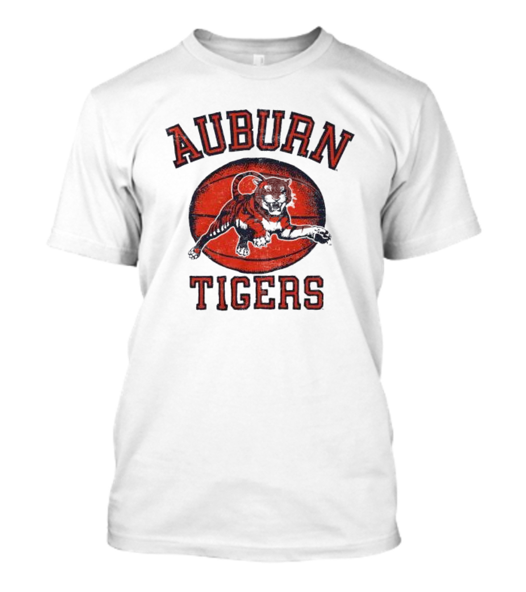 Auburn Tigers Vintage Basketball Tiger Ball T-Shirt