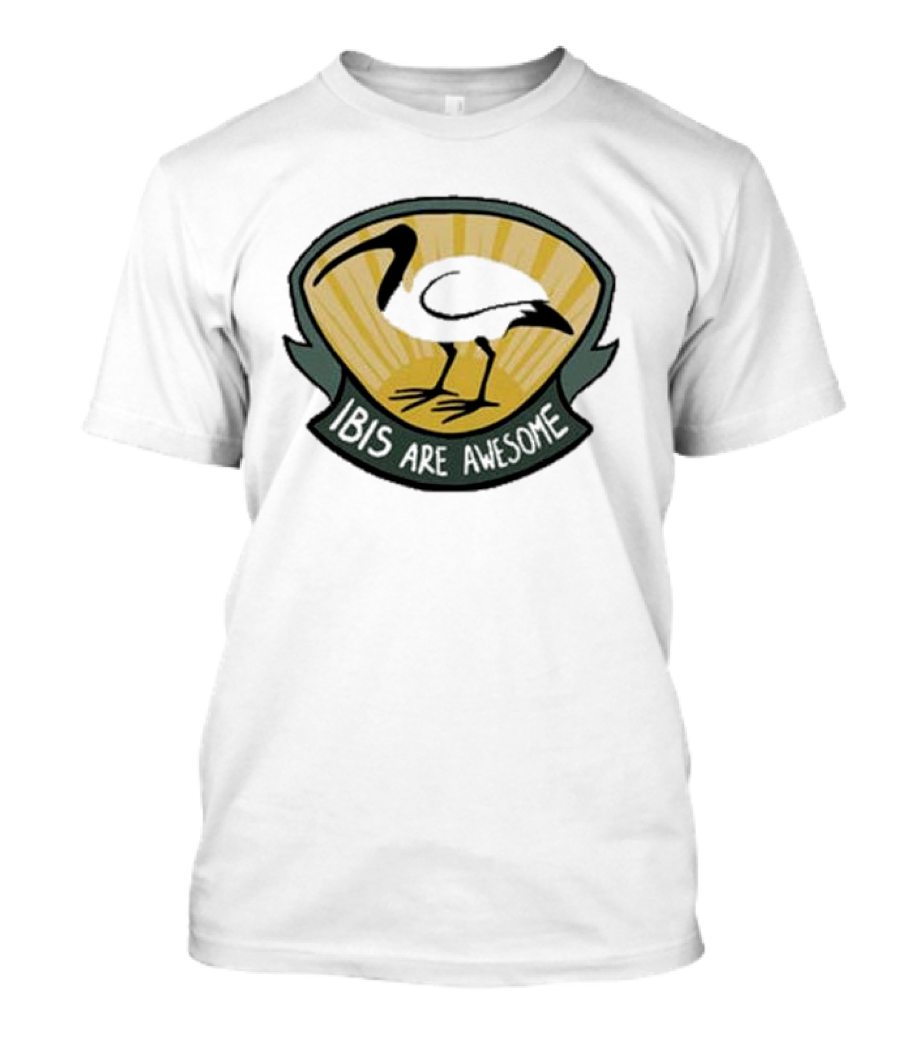 Bridget Farmer Ibis Are Awesome Emblem T-Shirt