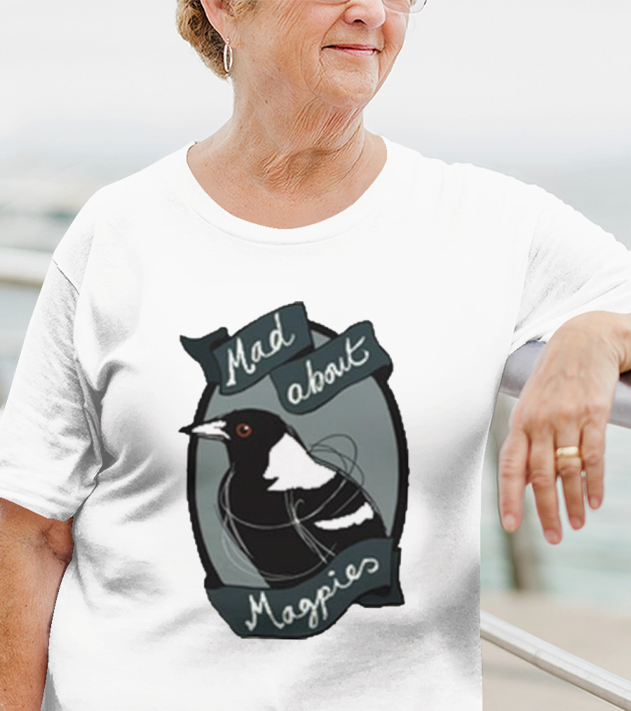 Bridget Farmer Mad About Magpies Bird T-Shirt