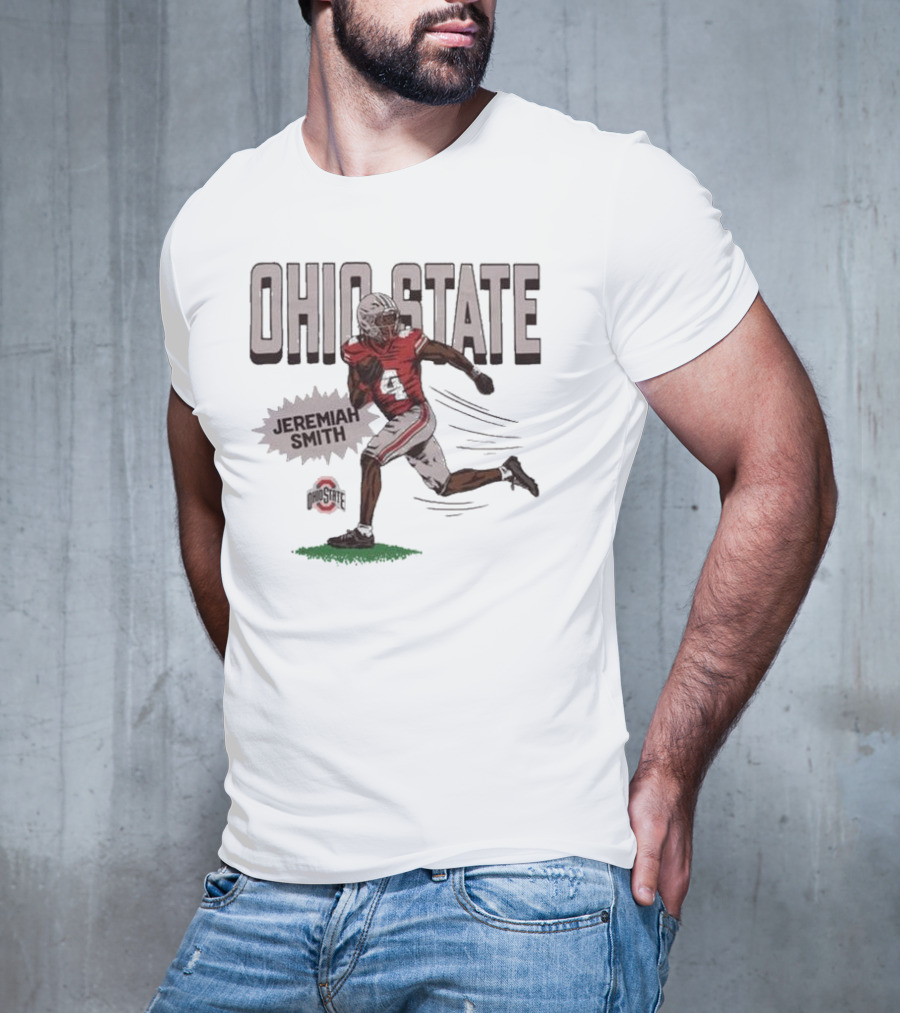 Ohio State Jeremiah Smith Football Player Graphic Sports T-Shirt