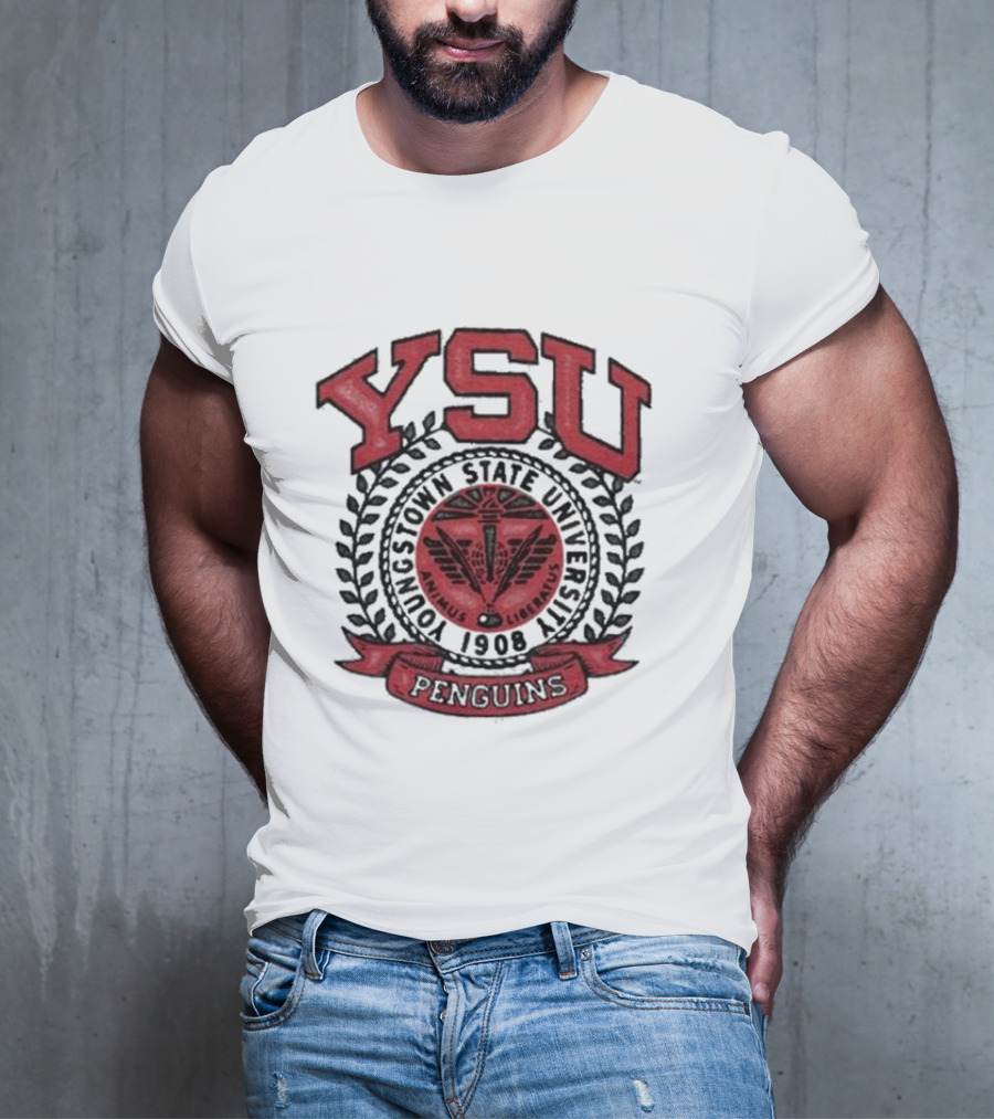 Youngstown Clothing Co Youngstown State University 1908 YSU Penguins Crest T-Shirt