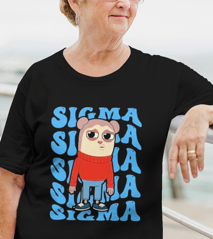 Sigma Max The Monkey Character In Red T-Shirt