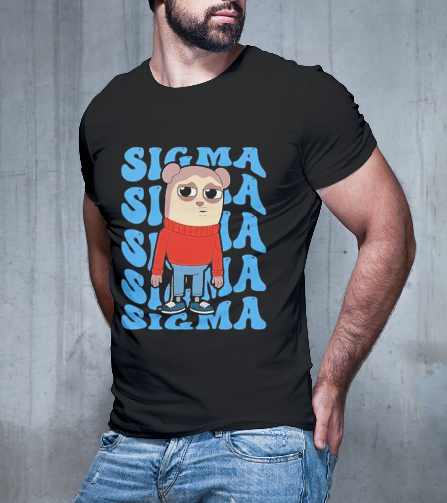 Sigma Max The Monkey Character In Red T-Shirt