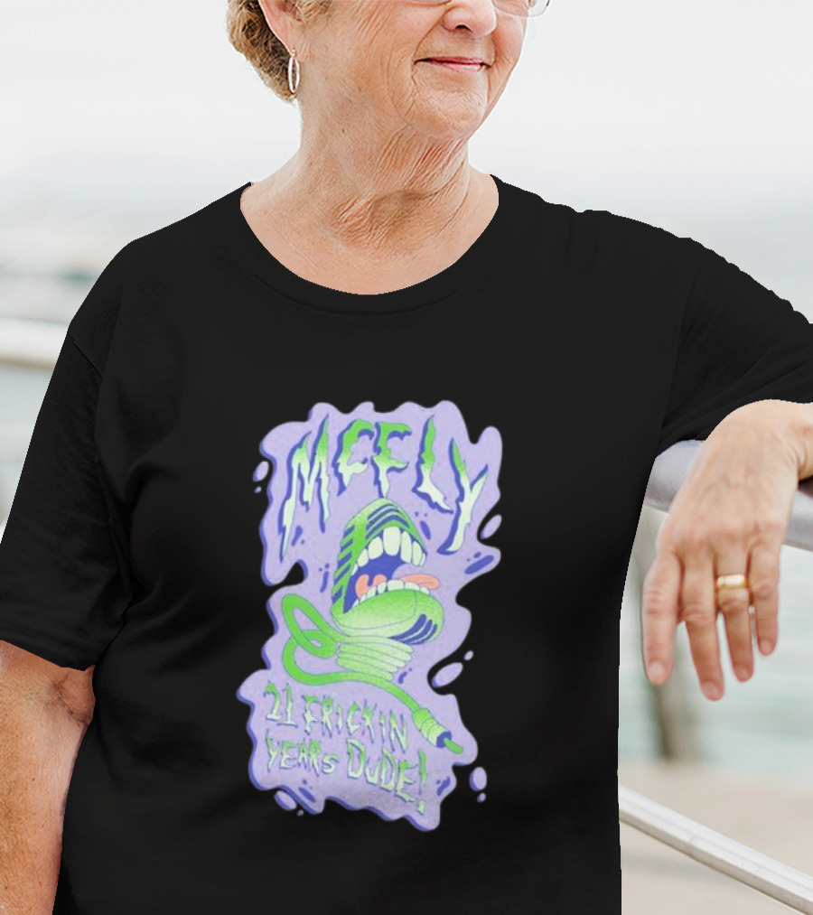 McFly 21 Frickin Years Dude Retro Microphone T-Shirt